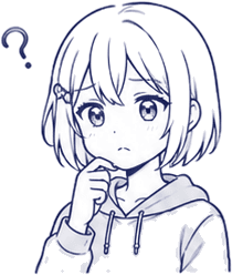どの科目になるか考えているマスコット